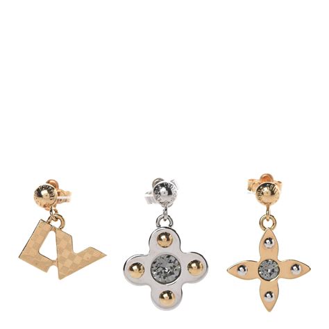 louis vuitton letter earrings